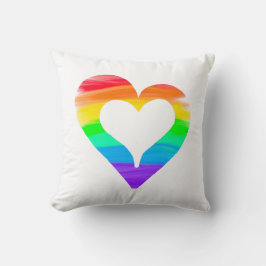 Almofada Corações arco-íris