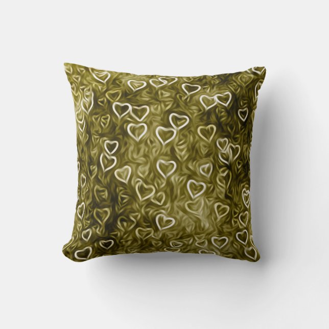 Almofada Corações Caindo - Amarelo (Frente)