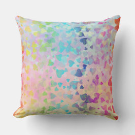 Almofada Corações Caindo Rosa