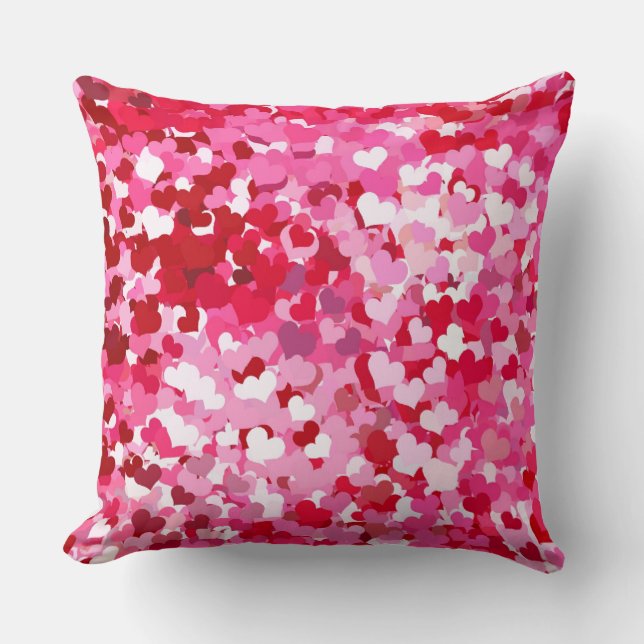Almofada Corações de Confetes Rosa (Frente)