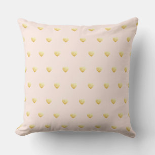 Almofada Corações de Menina Rosa Dourado