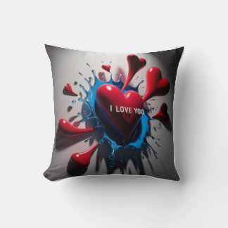 Almofada Corações e Lágrimas Explosivos: 3D Burst Emocional