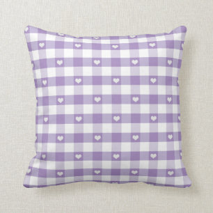 Almofada Corações e Pastel Gingham
