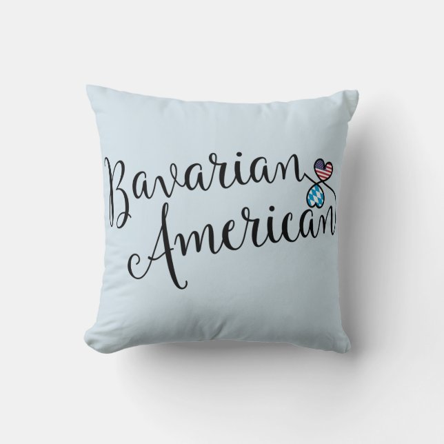 Almofada Corações Enrelaçados Bávaro Americano Jogam Cushio (Frente)