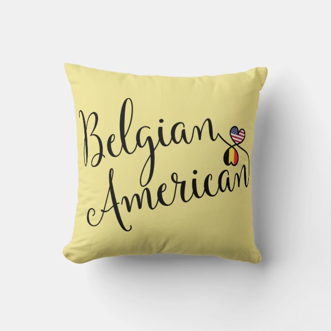 Almofada Corações Enrelaçados Belga-Americana Jogam Cushion (Frente)