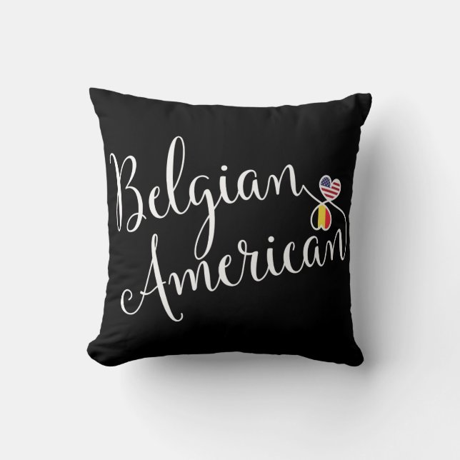 Almofada Corações Enrelaçados Belga-Americana Jogam Cushion (Frente)