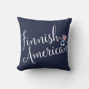 Almofada Corações Entwinados Finlandeses Americanos Jogam