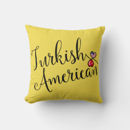 Almofada Corações Entwinados Turcos Americanos Jogam Cushio