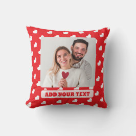 Almofada Corações Feliz Dia dos Namorados Padrão de Amor Mo