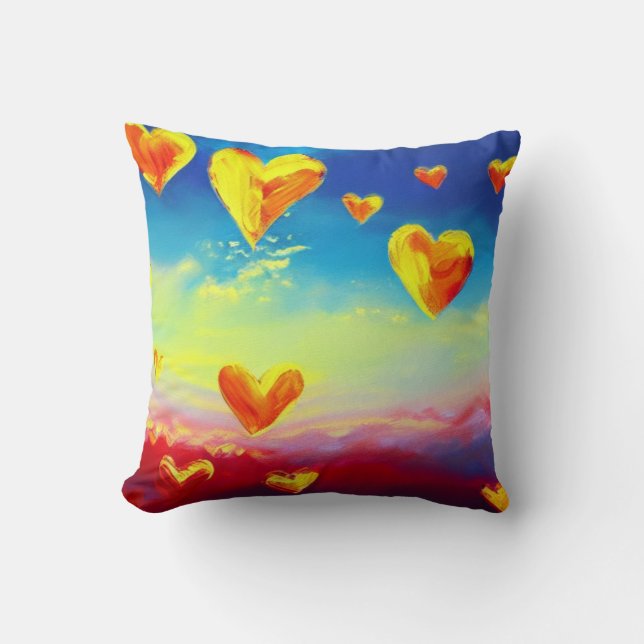 Almofada Corações no Travesseiro das Nuvens (Frente)