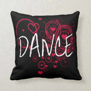 Almofada Corações pretos personalizados da dança nervoso