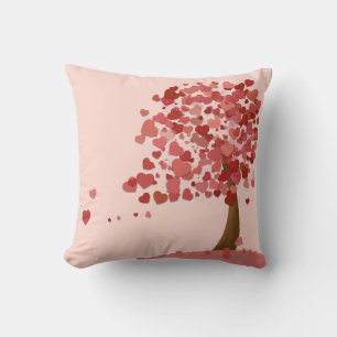 Almofada Corações Rosa - Árvore de Amor