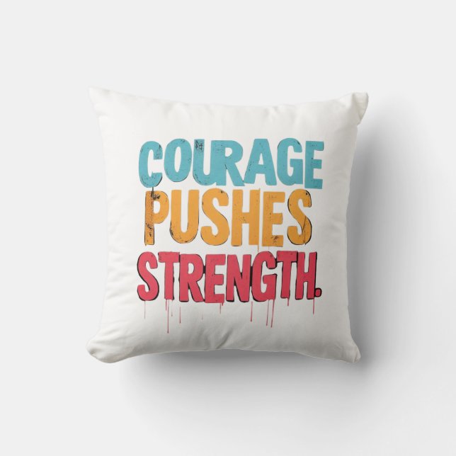 Almofada Coragem Empurra Força (Frente)