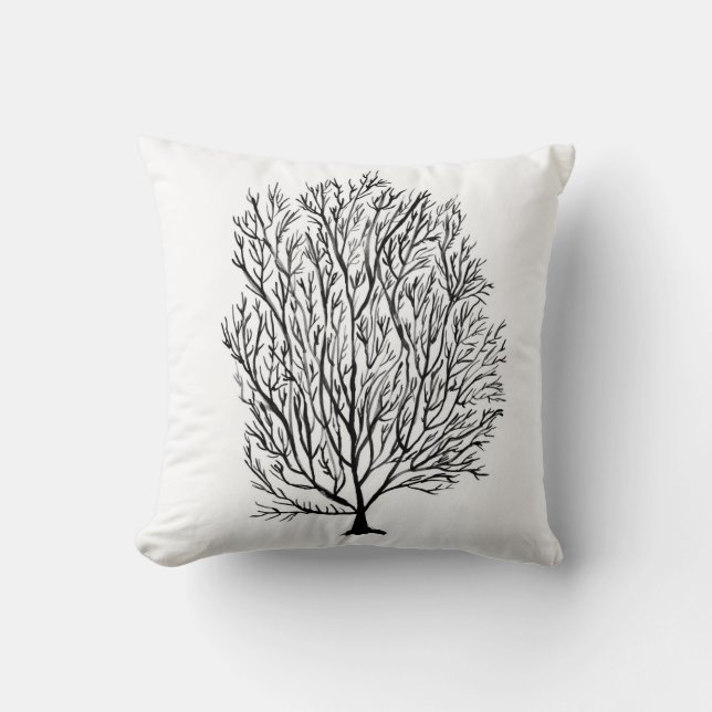 Almofada Corais costeiros, algas marinhas, corais do mar Ne (Frente)