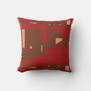 Almofada Coral castanho no Motif Mosaico Clássico Vermelho