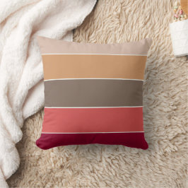 Almofada Coral Cozy Camel Brown Stripe Patterno Elegante Qu