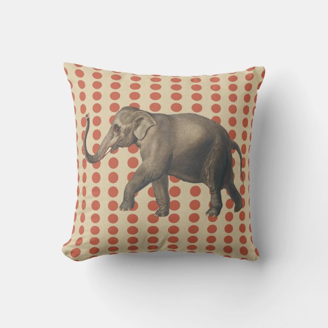 Almofada Coral Spice Moods Dods com Elefante (Frente)