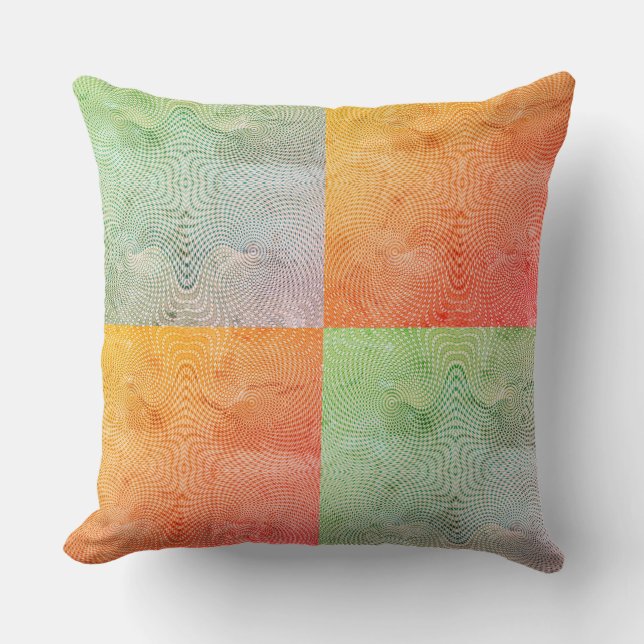 Almofada Coral Twirl Grunge Patina (Frente)