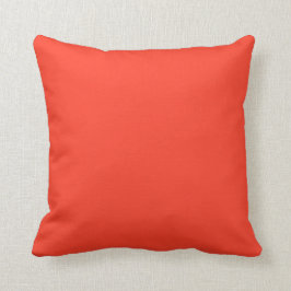 Almofada Coral Vermelho Cor Sólida
