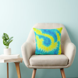 Almofada Corante azul e amarelo