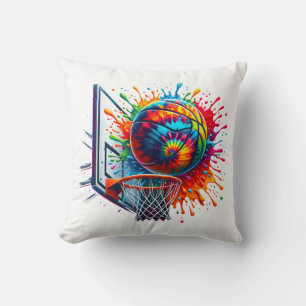 Almofada Corda de Basquete Colorida Tie Dye Cesto de Basque