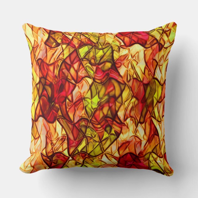 Almofada Cordas cruzadas escondidas sob um tecido vermelho (Frente)