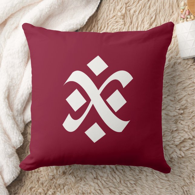 Almofada Cores de Boho Sólido Uniforme Vermelho Burgundy (Cobertor)