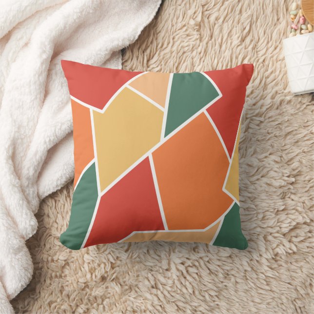Almofada Cores de Outono Geométricas Decoração de Casa (Cobertor)