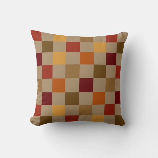 Almofada Cores de queda verificadas (Frente)