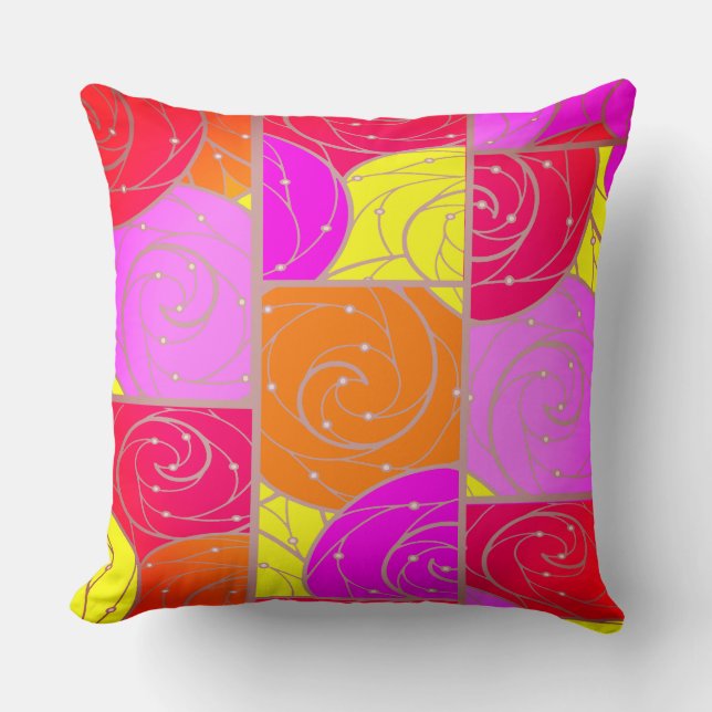 Almofada Cores de Rosas moldadas (Frente)