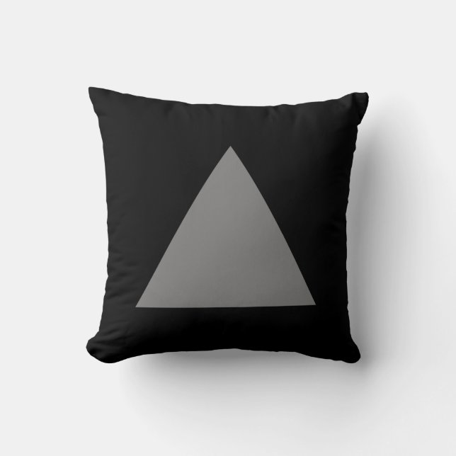 Almofada Cores do triângulo - Cinza 50pc com preto (Frente)