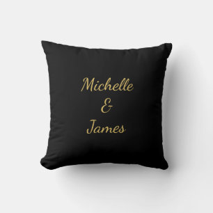 Almofada Cores Preto e Dourado Profissional Moderno Elegant