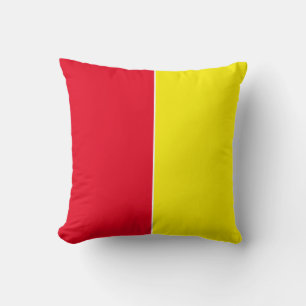 Almofada Cores Simples Amarelo e Vermelho