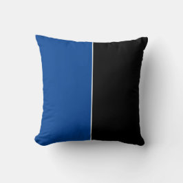 Almofada Cores Simples Pretas e Azuis