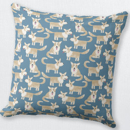 Almofada Corgi Dog Pattern Green