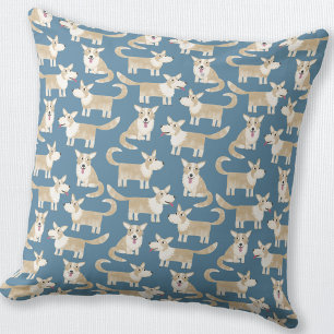 Almofada Corgi Dog Pattern Green