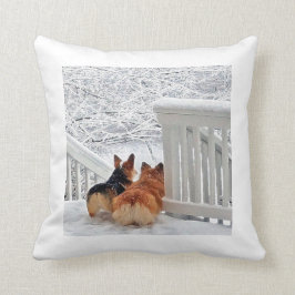 Almofada Corgis na neve