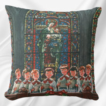 Coro de crianças cantando o Natal vintage na Igrej