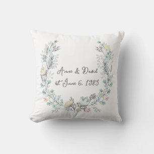 Almofada Coroa de Aquarela Floral