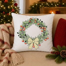Almofada Coroa de Natal Botânica