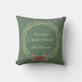 Almofada Coroa de Natal Botânica Roteiro Moderno