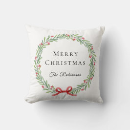 Almofada Coroa de Natal Botânica Roteiro Moderno
