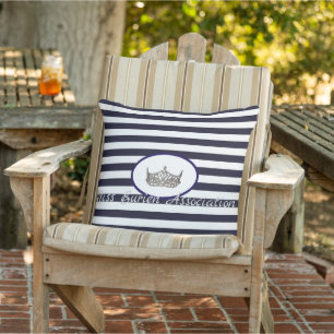 Almofada Coroa Pageant Stripes ao ar livre Travesseiro deco