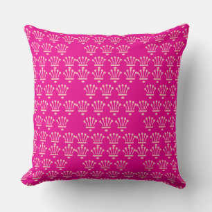 Almofada Coroa Rosa Quente Rosa