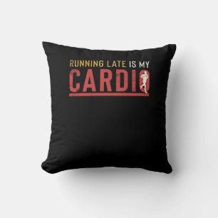 Almofada Correr Tarde É Minha Motivação Engraçada De Cardio