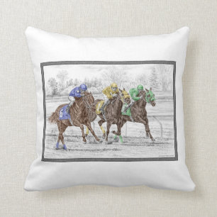 Almofada Corrida de Três Cavalos - Pescoço e Pescoço