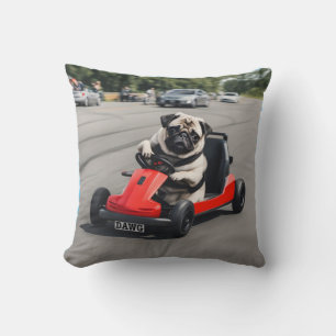Almofada Corrida Pug go-kart