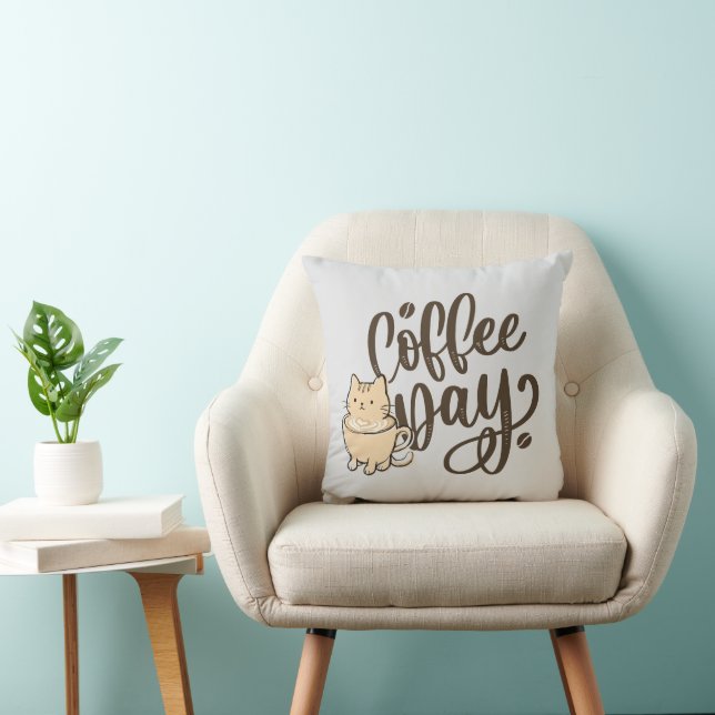 Almofada Corta Café Gatinho Fofo -  (Cadeira)