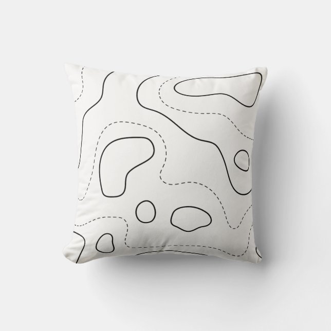 Almofada Corte de Ênfase de Tema de Mapa (Frente)