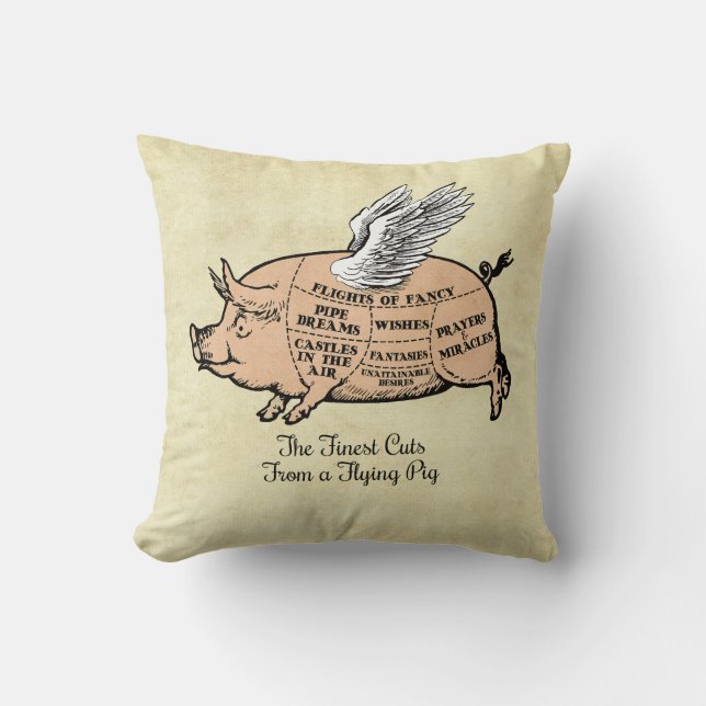 Almofada Cortes de Porcos Voadores (Frente)